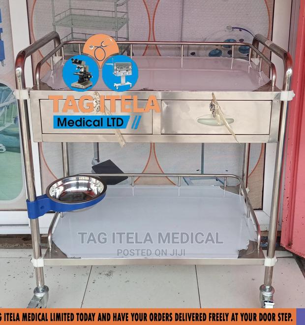 Medicine Trolley (2 Steps Stainless With Drawer) · Photo 4