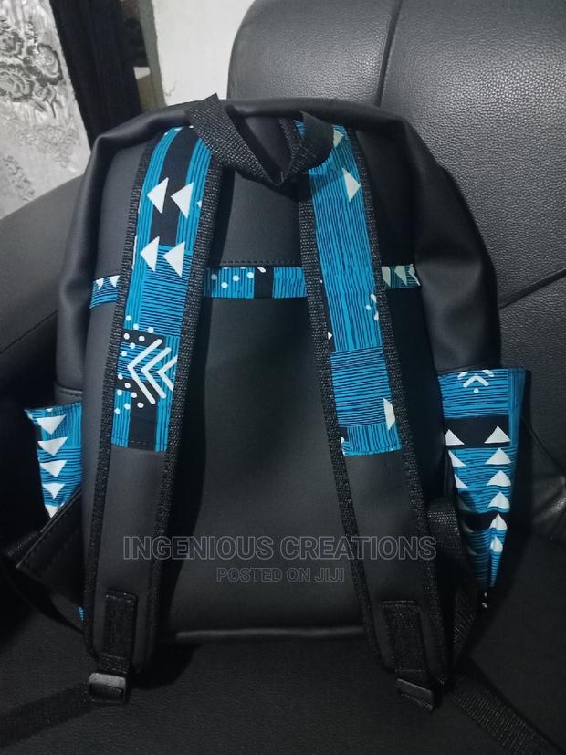 Quality African Print/Leather Backpack · Photo 2