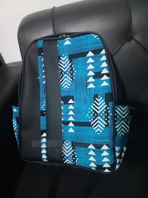 Quality African Print/Leather Backpack · Photo 1