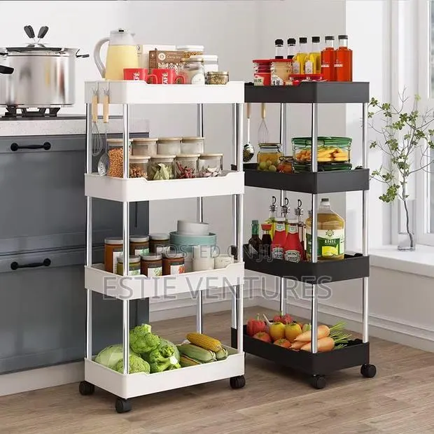 4-Tier Rolling Cart Features · Photo 1