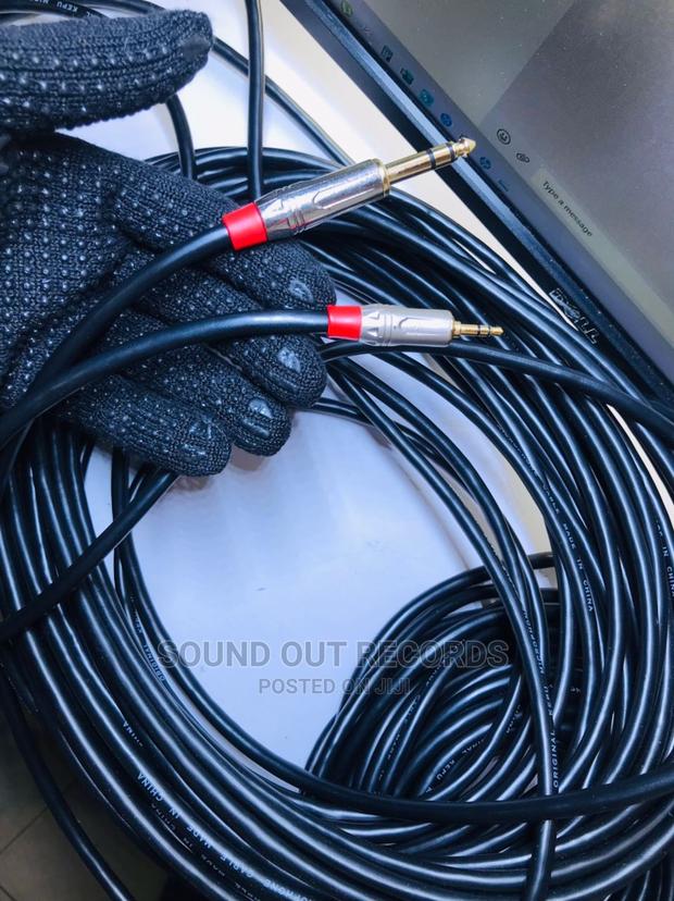 Durable Thick Cables 3.5mm Jack to 6.5mm Jack TRS Cables · Photo 1