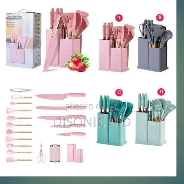 19 Pieces Silicone Laddles Set With Chopping Board · Photo 2