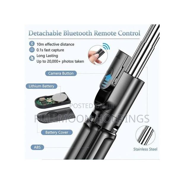 Bluetooth Selfie Stick + Fill Light +Shutter Remote · Photo 3