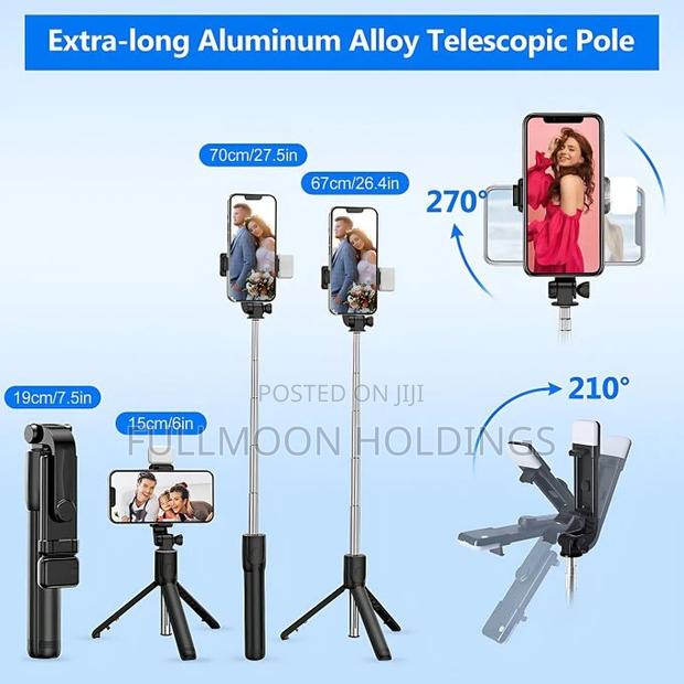 Bluetooth Selfie Stick + Fill Light +Shutter Remote · Photo 2