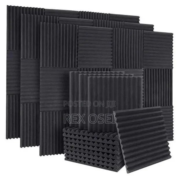 Acoustic Foam Panels 12pcs Black · Photo 1