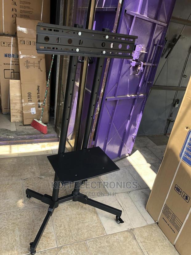 (Strong)Trolley Mount TV Stand on Wheels Height Adjustable · Photo 1