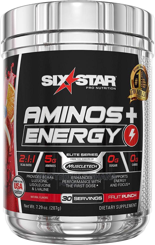 Six Star Aminos Plus Energy, BCAA Powder, MUSCLE GROWTH · Photo 1