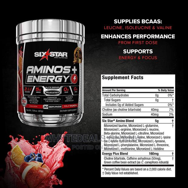 Six Star Aminos Plus Energy, BCAA Powder, MUSCLE GROWTH · Photo 4