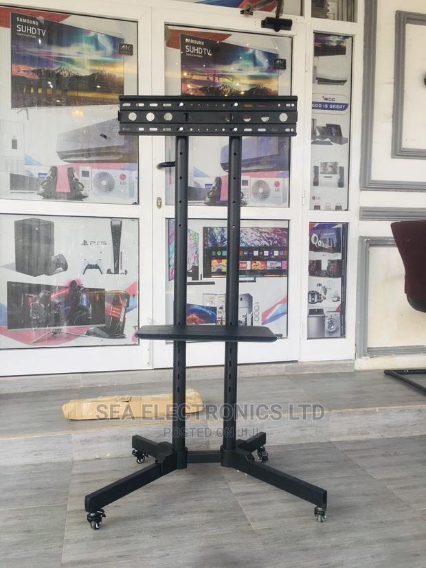 TV Trolley Stand, 37-70" TV Bracket With Shelf and Wheels · Photo 1