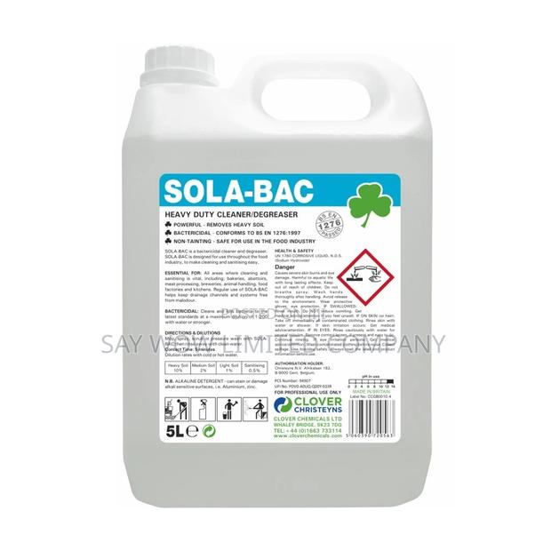 CLOVER Sola-bac Heavy Duty Bactericidal Cleaner(Food Safe) · Photo 1
