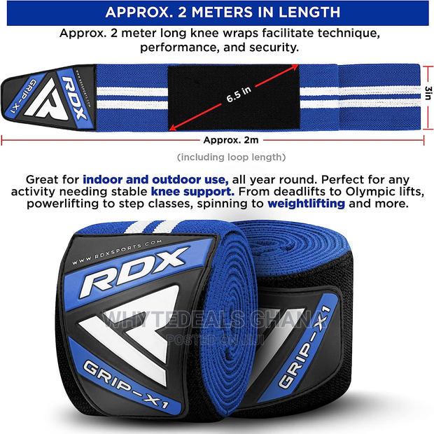 High Quality RDX Knee Wraps Squatting-Leg Press Workout Fit · Photo 4