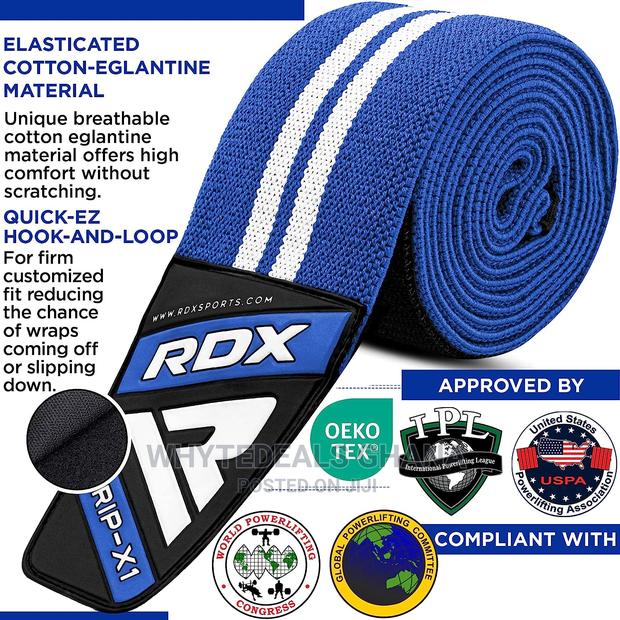 High Quality RDX Knee Wraps Squatting-Leg Press Workout Fit · Photo 6