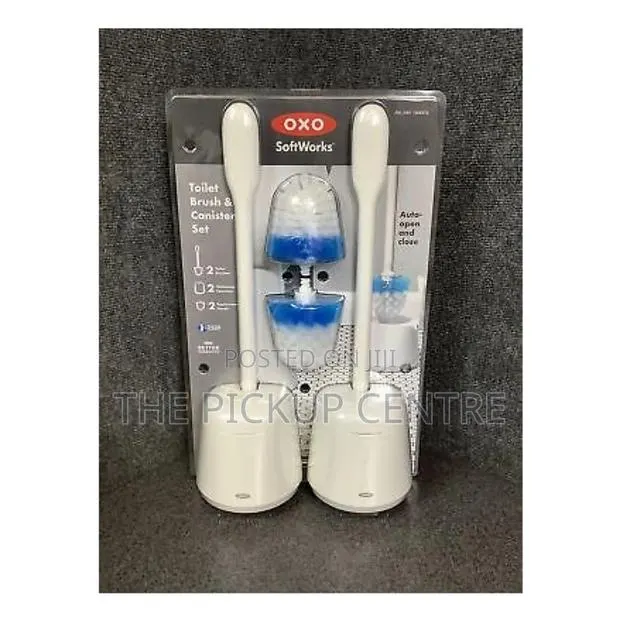 Oxo Toilet Brush Canister Set Two Replacement Brush Heads · Photo 1