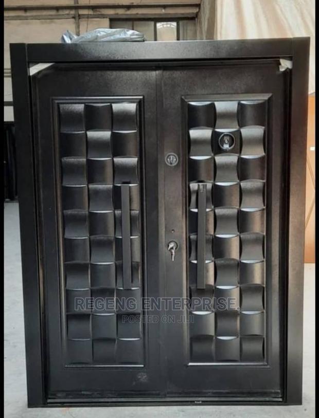 Full Black Metal 5feet Security Door · Photo 1