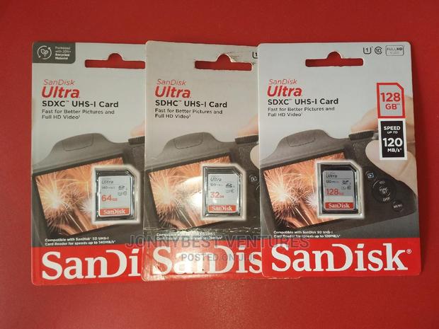 128gb Camera Memory Sandisk Brand · Photo 1