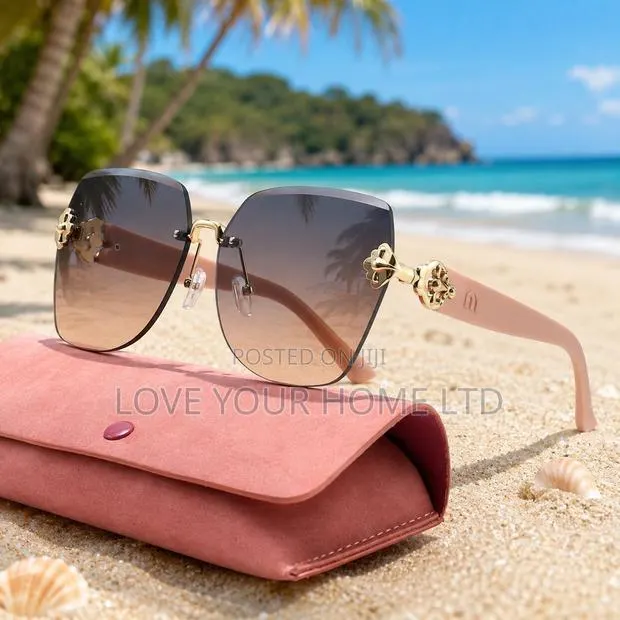 Rimless Oversized Square Sunglasses · Photo 1