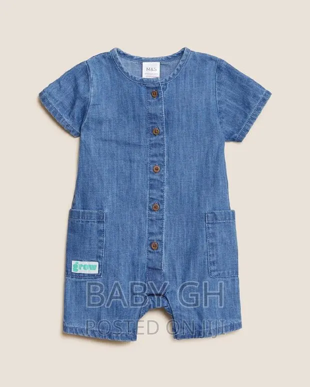 M S Denim Chambray Romper · Photo 1