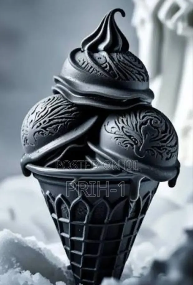Bamboo Charcoal Black Ice Cream Powder · Photo 1