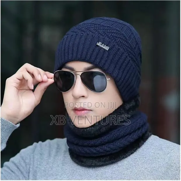 Fleece Knitted Cap With Neck Warmer
Winter Hat Scarf · Photo 1