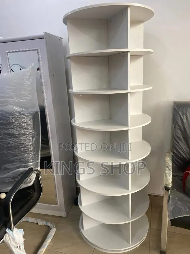 Multipurpose Rotating Wooden Shelves · Photo 1