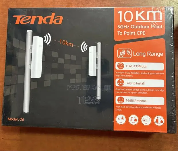 Tenda O6 5ghz 11 Outdoor Long Range Ap Cpe 10 Km (Single) · Photo 1