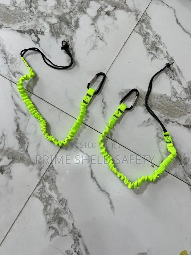 Double Leg Elastic Safety Tool Lanyard With Carabiners · Photo 1