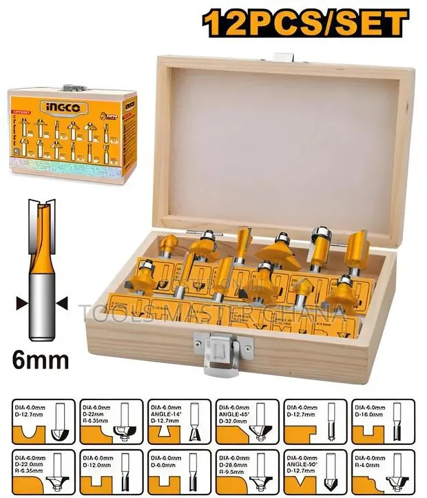 12 Pcs Router Bits Set - Akrt1201 · Photo 1