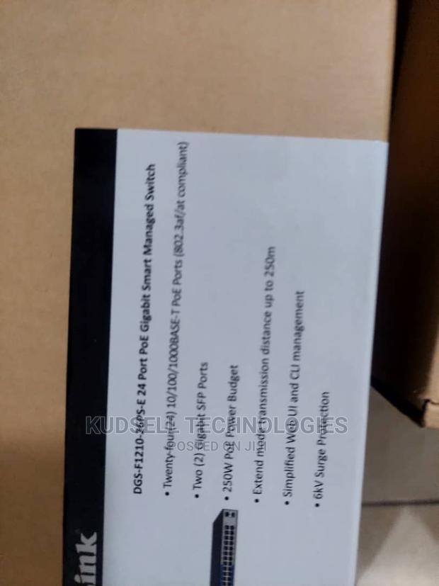 Dlink 24 Port Gigabit Managed Long Range Poe+ Switch · Photo 1