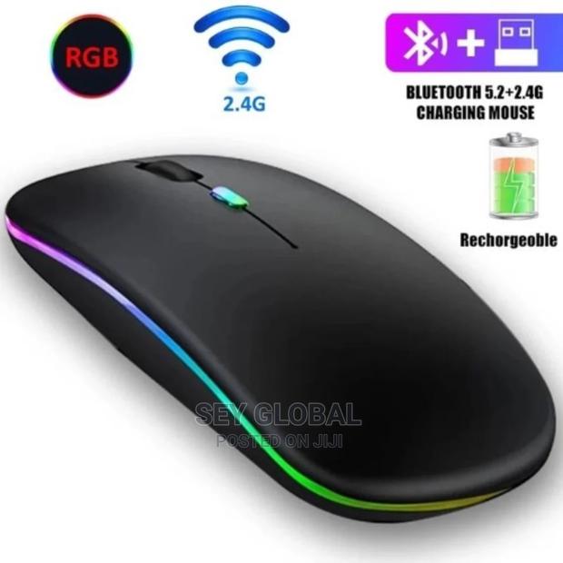 Original 2.4G Rechargeable Ultra-thin Wireless Mouse - Black · Photo 1