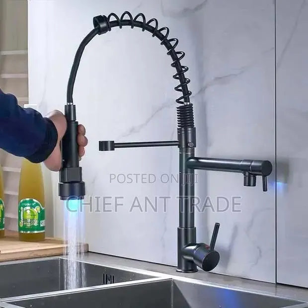 Black Spring Kitchen Faucet Tap · Photo 1