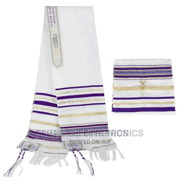 Prayer Shawl Tallit 55x180cm Medium Size - Purple · Photo 3