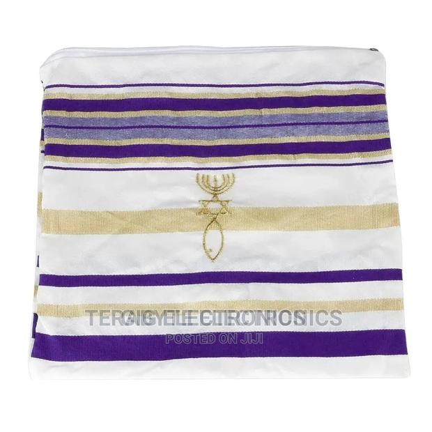 Prayer Shawl Tallit 55x180cm Medium Size - Purple · Photo 4