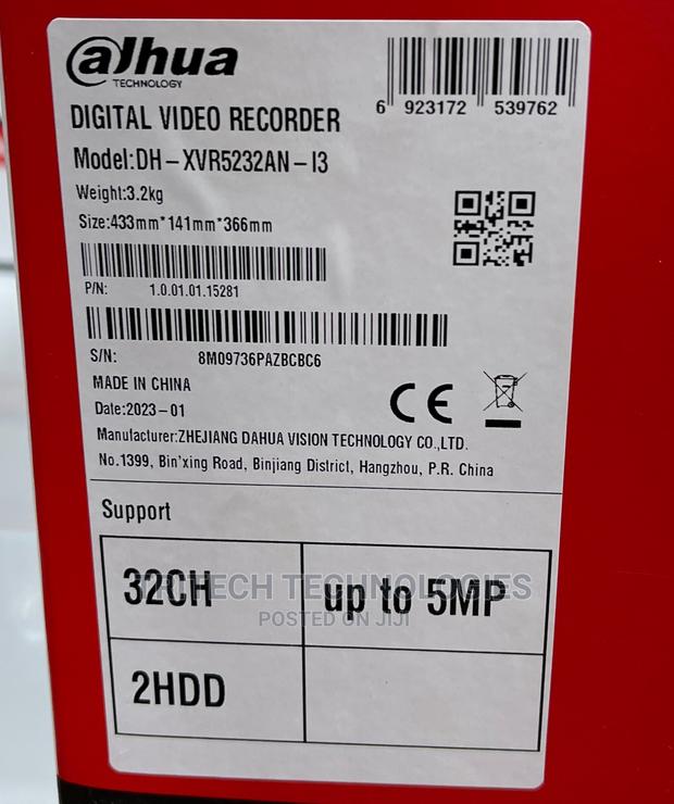 Dahua DVR 32ch Up to 5mp Dh-Xvr5232an-13 · Photo 3