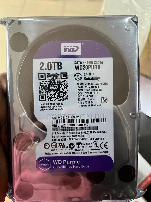 2tb Surveillance HDD W/D Purple · Photo 1