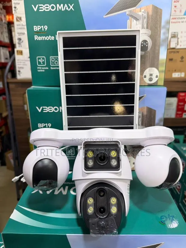 V380max Solar 4g Camera 4lens 10x Zoom 6mp Audio Human Tracking 2 Way · Photo 1