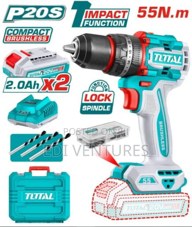 Total 55nm Cordless Brushless Impact Drill · Photo 1