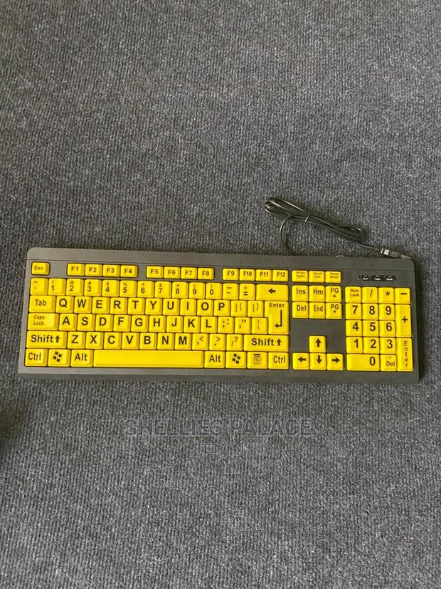 Elderly Wired Keyboard Ergonomic Design Big Letters Usbport · Photo 2
