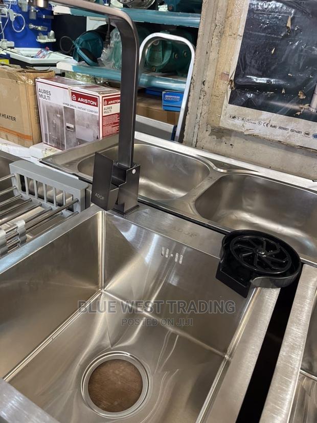 Stainless Steel Cabinet Sink With Cup Washer · Photo 2