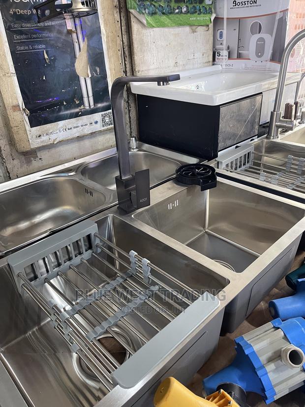 Stainless Steel Cabinet Sink With Cup Washer · Photo 3