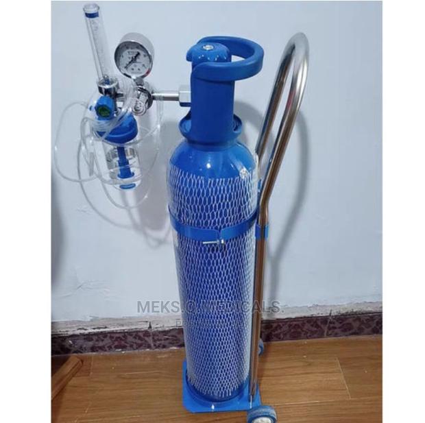 Oxygen Cylinder With Trolley and Flowmeter 10 LTRS · Photo 1
