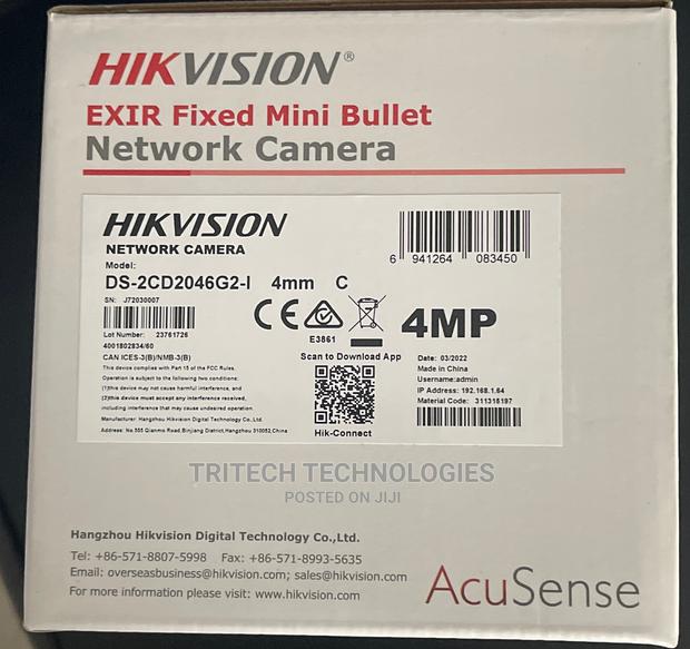 HIKVISION 4MP Acusense Fixed Mini Camera With Mic · Photo 2
