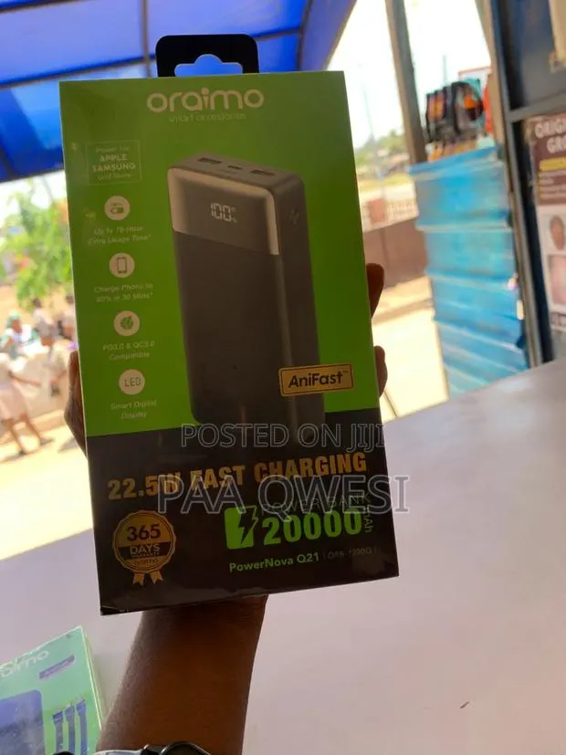 Oraimo 20000mah Fast Charging Power Bank 22.5w – Portable Charger · Photo 1
