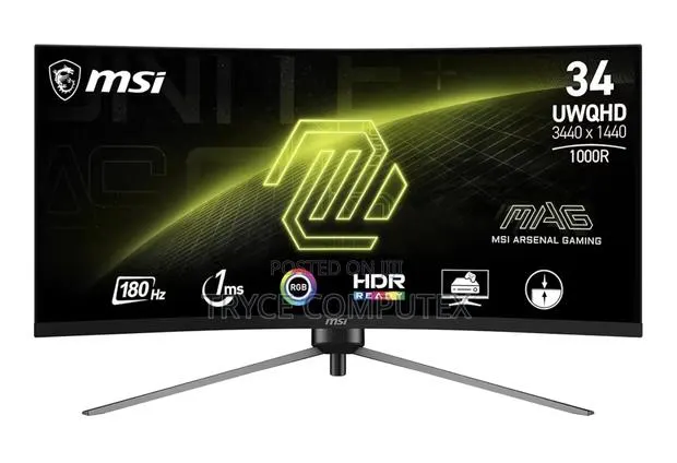 Msi Mag 345cqr 34" 1440p 180 Hz Ultrawide Curved Gaming Monitor · Photo 1