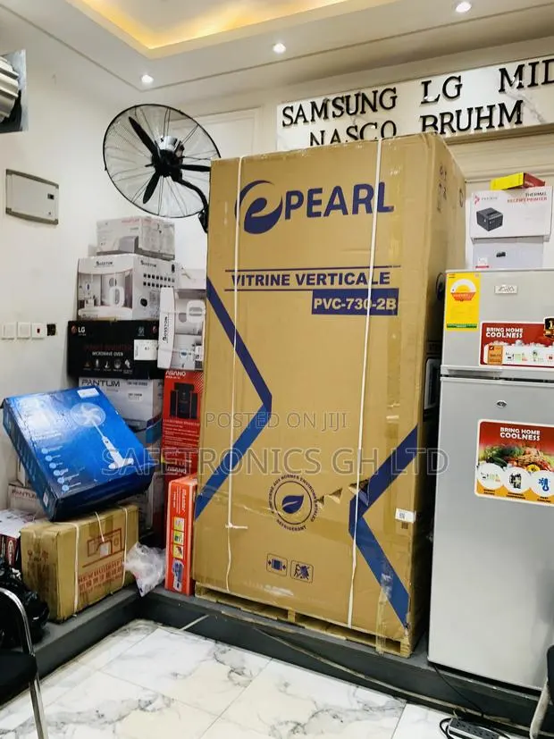 Best Quality Pearl 610l Double Door Display Fridge Cooler PVC-730-2b · Photo 1
