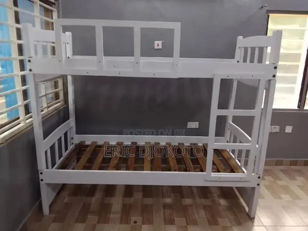 White Single Bunk Bed With Guard Rail · Photo 2