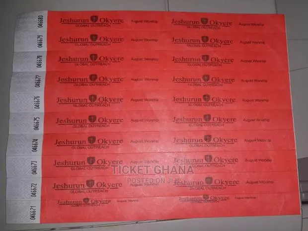 Red Tyvek Wristband Ticket