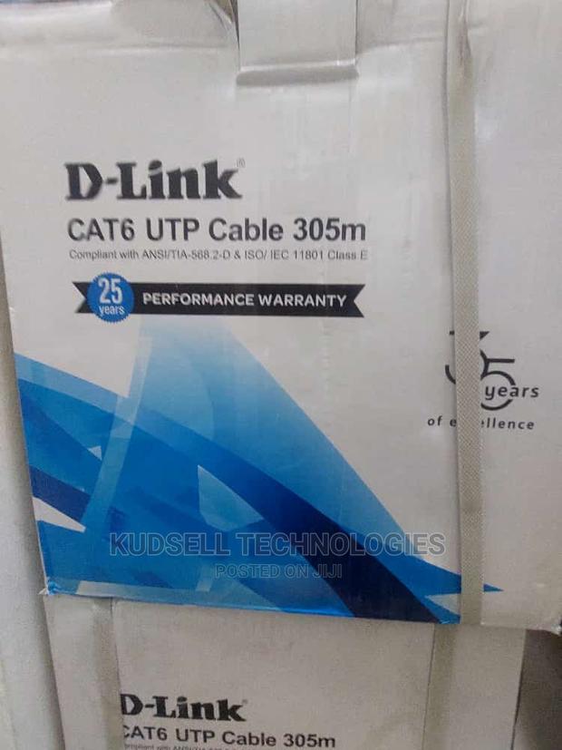 Dlink Cat 6 Utp 24 Awg PVC Solid Cable – 305m Grey · Photo 1