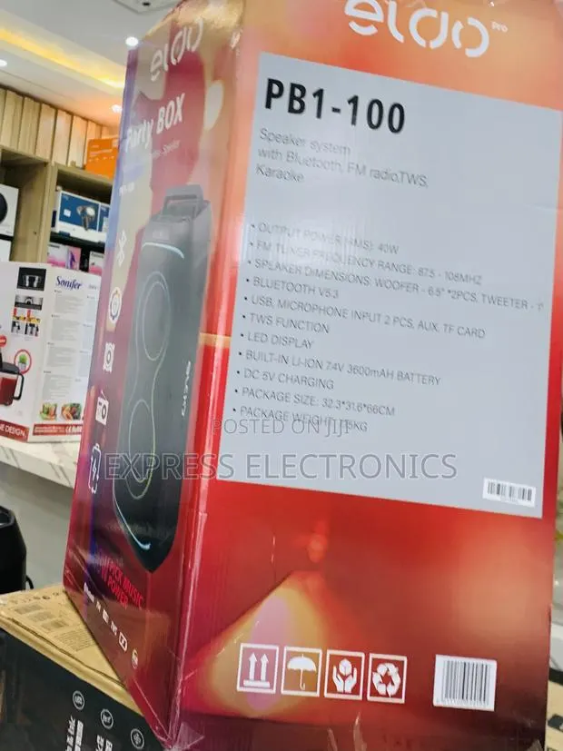 Rich Sound Quality Eldo Pb1-100 Double 6,5"Bluetooth Speaker · Photo 1