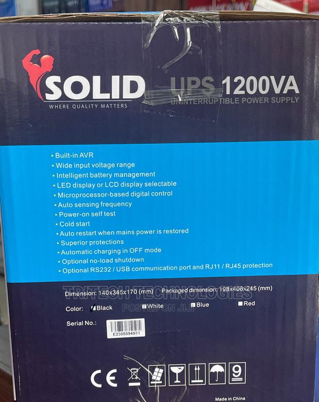 Solid Ups 1200va (Automatic Voltage Regulator) Built in Avr · Photo 4