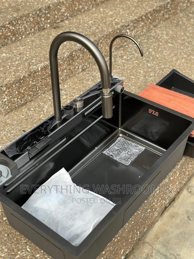 Antirust Waterfall Sink-Smart Kitchen Sink-Piano Controls-Cup Washer · Photo 2